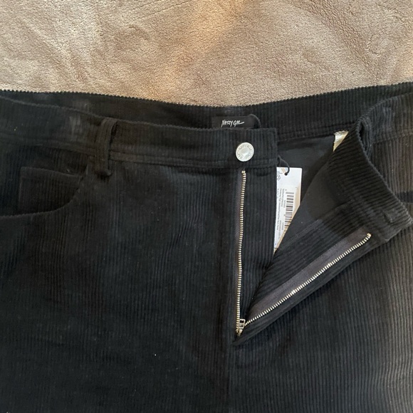 Nasty Gal Corduroy High Waisted Flare Star Bum Pants - Black - Size 14 - Picture 3 of 3